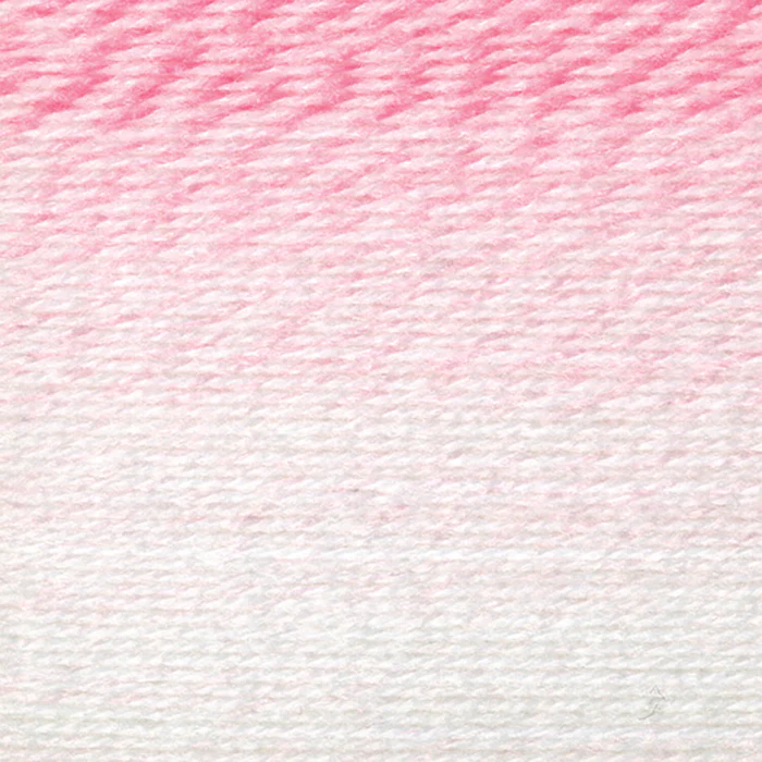 Baby Soft 220 Parfait Pink. Acrylic and nylon from Lion Brand Yarns.